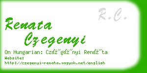 renata czegenyi business card